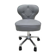 Salon Chair Stool Round Hydraulic Leather PU 1012 Grey