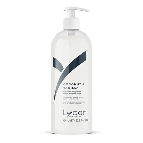 Lycon Coconut Vanilla Hand & Body Lotion Skin Care Wax Waxing 1L 1000ml