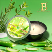 Billionaire Candle Massage Oil Nail Deluxe Pedicure Spa 25g - Green Tea & Aloe Vera