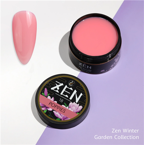 ZEN Builder Hard Gel Nail - #18 Poppies - Winter Garden Collection - 50ml