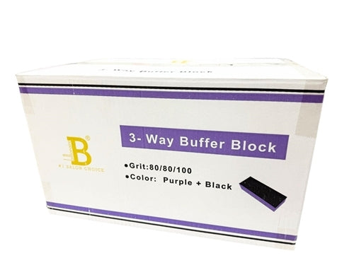 Billionaire - Nail Buffer Block 3 Way Purple Black 80/100 500pcs