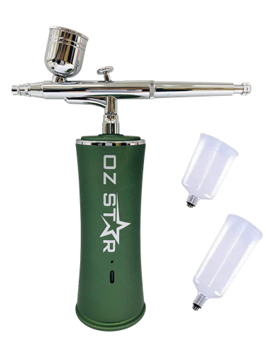 Oz Star - Cordless Airbrush Nail Ombre Machine Spray Gun - Green