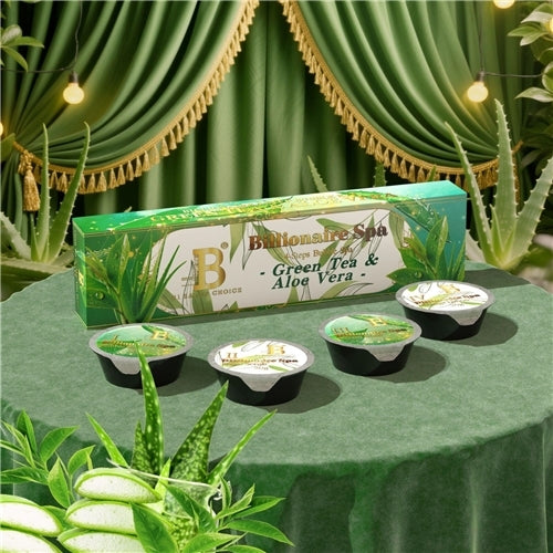 Billionaire Bubble Spa Nail Deluxe Pedicure Kit 4 Steps - Green Tea & Aloe Vera