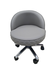 Nail Salon Chair Stool Round Hydraulic Leather PU 1045 Grey