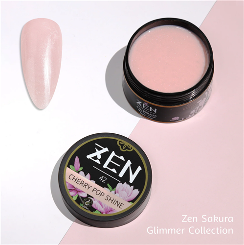 ZEN Builder Hard Gel Nail - #42 Cherry Pop Shine - Sakura Glimmer Collection - 50ml