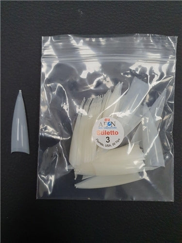 AEON - Stiletto Nail False Tips Extension Refill Size 3 (50pcs)