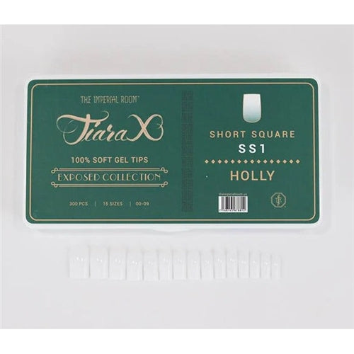 TiaraX Colored Tips Box - EXPOSED Collection - #SS1 Holly Short Square