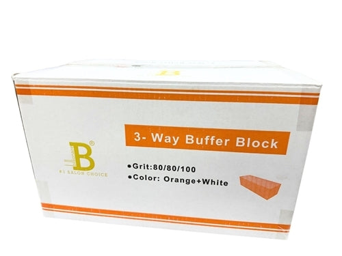 Billionaire - Nail Buffer Block 3 Way Orange White 80/100 500pcs