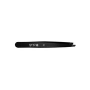 Caronlab Grip Slanted Tip Tweezer B1 (Matte Black)