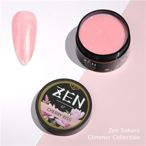 ZEN Builder Hard Gel Nail - #47 Cherry Kiss - Sakura Glimmer Collection - 50ml