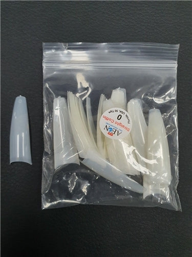 AEON - Straight Coffin Nail False Tips Extension Refill Size 0 (50pcs)