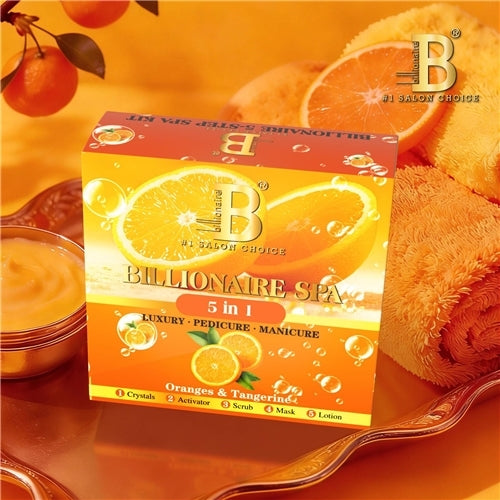 Billionaire - Nail Luxury Pedicure Kit 5 Steps - Oranges & Tangerine