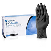 Medicom - Safe Touch Black Nitrile Powder Free Gloves Size L (Large) 100pcs