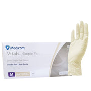 Medicom - Latex Powder Free Gloves Size M (Medium) 1000pcs (Box of 10)