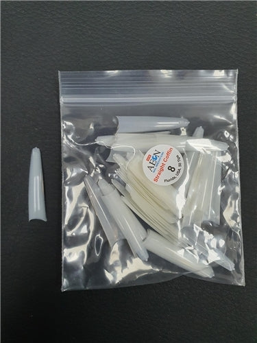 AEON - Straight Coffin Nail False Tips Extension Refill Size 8 (50pcs)