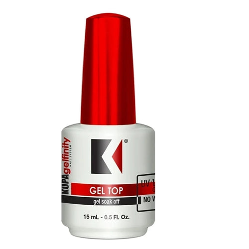 KUPA GelFinity - UV LED Gel Nail Top Coat Shiny Finish (No-Wipe) 15ml