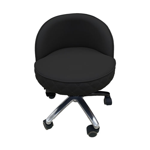 Nail Salon Chair Stool Round Hydraulic Leather PU 1045 Black