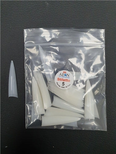 AEON - Stiletto Nail False Tips Extension Refill Size 5 (50pcs)