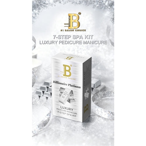 Billionaire Bubble Spa Nail Luxury Pedicure Kit 7 Steps - Infinity Platinum