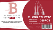 Billionaire Soft Gel Tips Box Nail False Fake Extra Long Stiletto- 360pcs