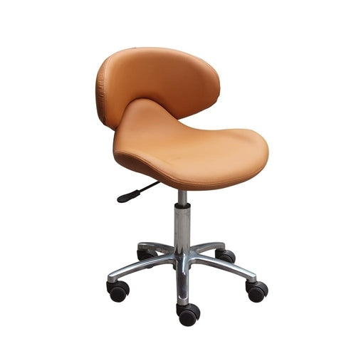 Salon Chair Stool Round Hydraulic Leather PU SC - 1001 Cappuccino
