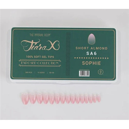 TiaraX Colored Tips Box - EXPOSED Collection - #SA6 Sophie Short Almond