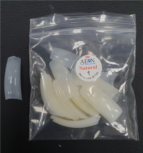 AEON - Natural Nail False Tips Extension Refill Size 1 (50pcs)
