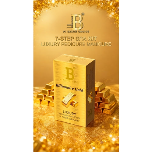 Billionaire Bubble Spa Nail Luxury Pedicure Kit 7 Steps - Billion Gold
