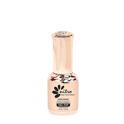 Nitro - Super Shinny Non Cleanse Gel Top Coat (Chrome / Hologram Base) 15ml