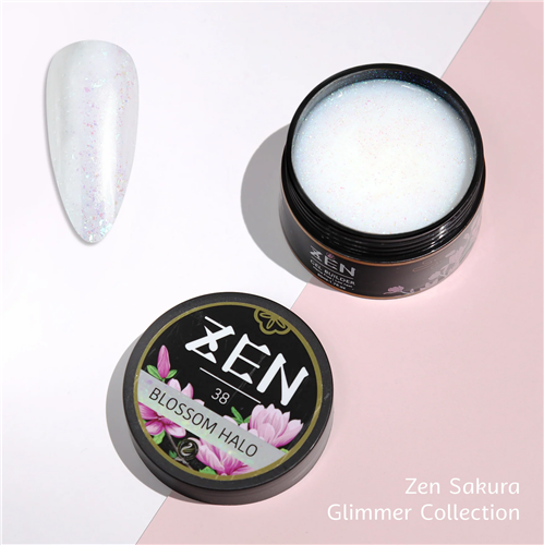 ZEN Builder Hard Gel Nail - #38 Blossom Halo - Sakura Glimmer Collection - 50ml