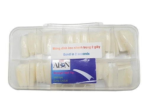AEON False Fake Nail Tip Box Straight - Natural 540pcs