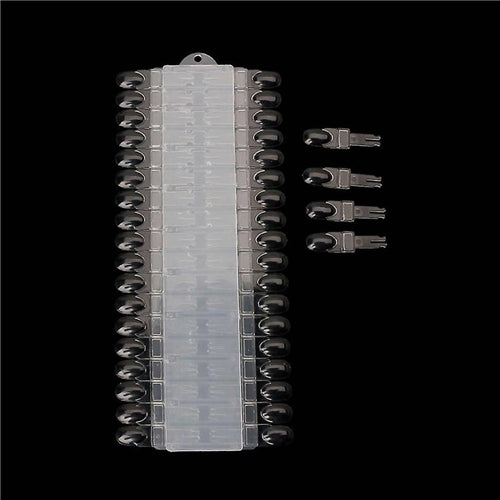 36pcs Nail Polish Art Color Chart Removable Display Rack Clear Teardrop Pattern