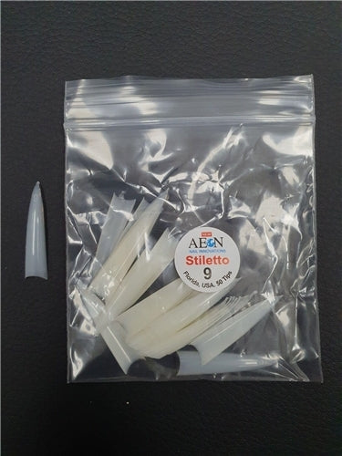 AEON - Stiletto Nail False Tips Extension Refill Size 9 (50pcs)