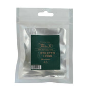 TiaraX Clear Tips Bag - Stiletto Long - Refill Tip Bags #4.5